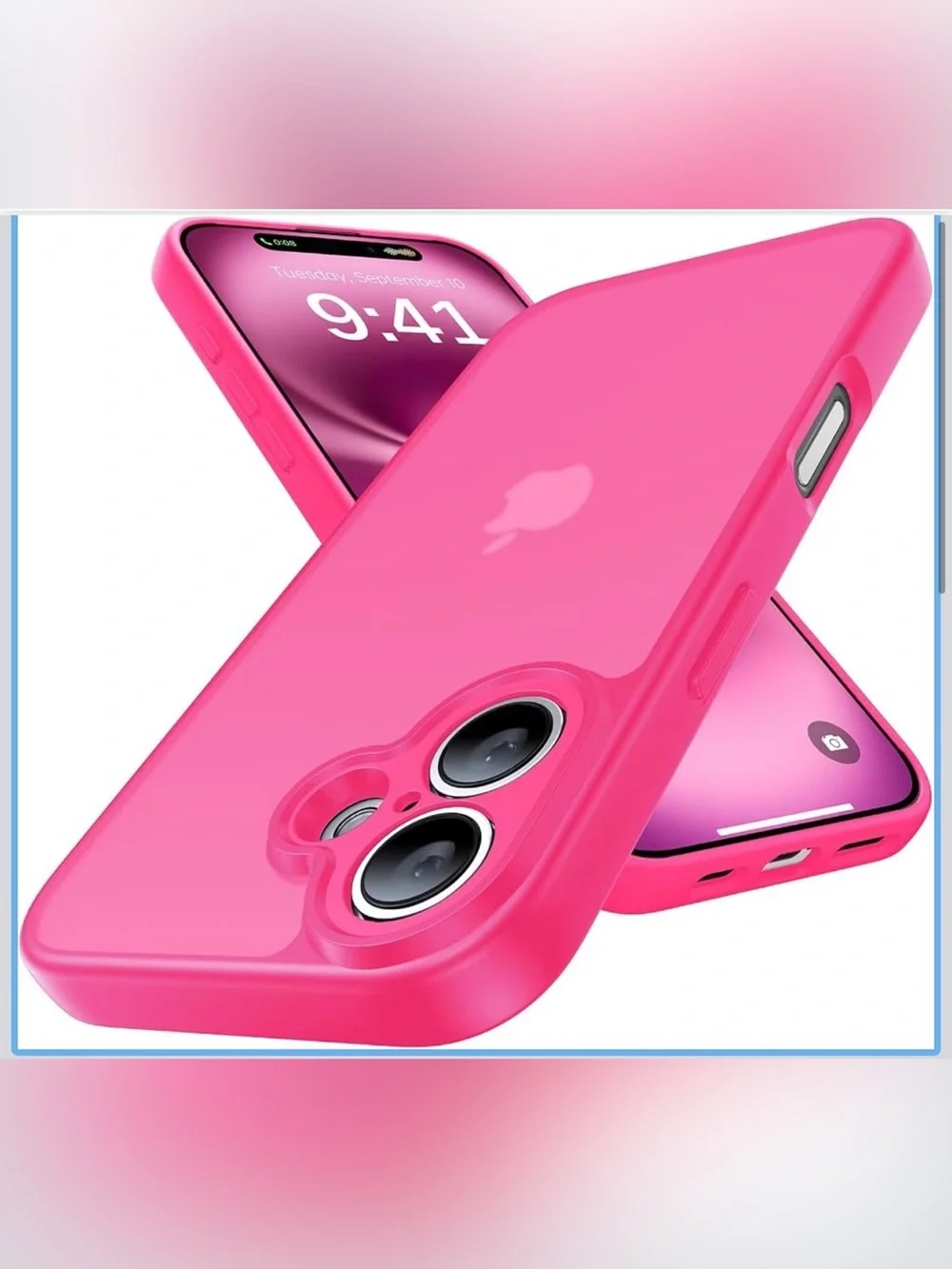 iPhone 16Protective Case - Bright Pink full camera protection NEW military grade